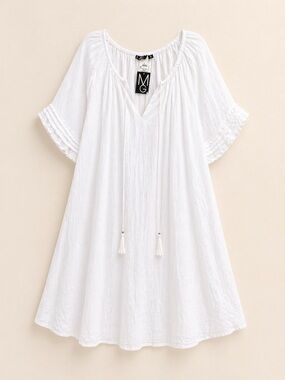 MG White Maxi Dress with Tassel Tie